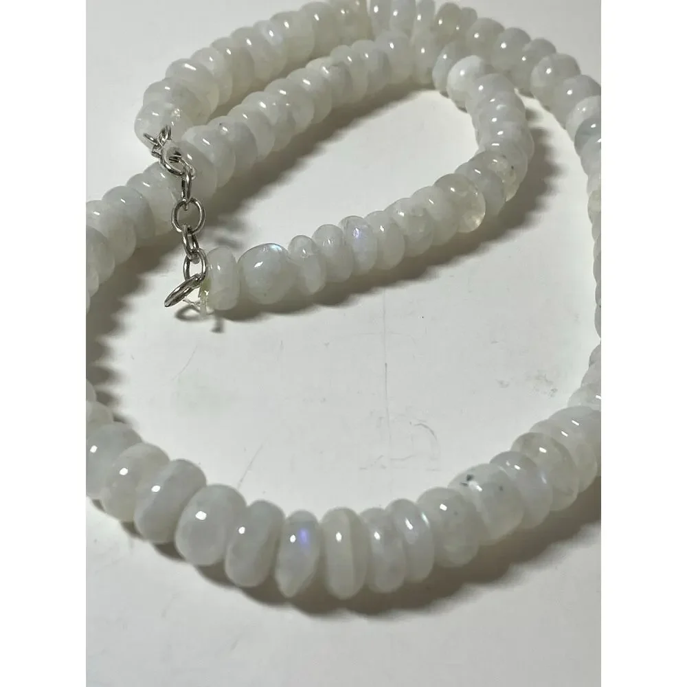 Moonstone Single Strand Beaded Necklace